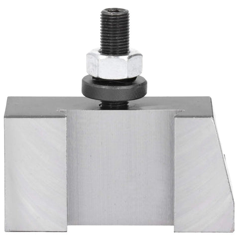 250 107 Quick Changing Tool Post Holder Built Tough For CNC Lathes High Carbon Steel Machining Fixture For Metalworking Heavy Duty Lathe Accessory High Strength Industrial Grade, close-up clamping bolt