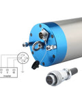 Stone Water Cooled Spindle Motor 5.5KW With Four Ceramic Ball Bearings D125mm For CNC Machines ER32, connector and wiring diagram