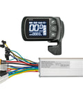 All In One Ebike Controller Kit 24V 36V 48V Compatible 25A 500W Brushless Motor Controller With LCD Display and cables visible