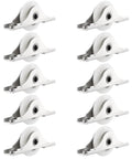 10 Pack Nylon Garage Door Rollers For Quiet Smooth Operation, Heavy Duty Replacement Wheels For Garage Screen Doors And Sliding Track Systems, Built To Last White Nylon Rollers With Steel Shafts