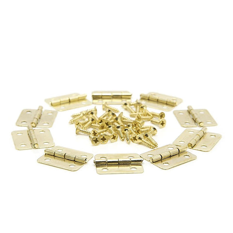 Rotating Concealed Hinge Set 10 Pack 18x16mm Kitchen Cabinet Hinges Four Hole Mount with screws.