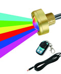 Lit RGBW Boat Drain Plug Lights With Half Inch NPT Fit, 1.5 Meter Extension Cord, IP68 Underwater LED Trailer Lights, App And RF Control