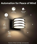 Ludere White Outdoor Security Light With Outdoor Wall Fixture And Two PAR38 LED Smart Bulbs Works With Alexa And More, wall-mounted.