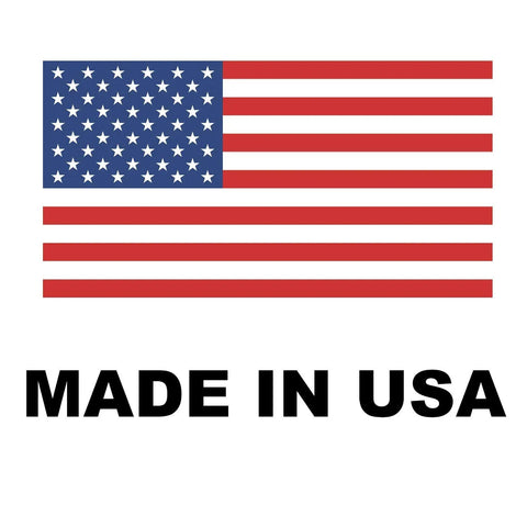 American flag with 'Made in USA' text below, representing product origin