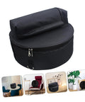 Tour Ready Waterproof Drum Backpack And Oxford Cloth Gig Bag With Padded Adjustable Straps, black round bag with zip.