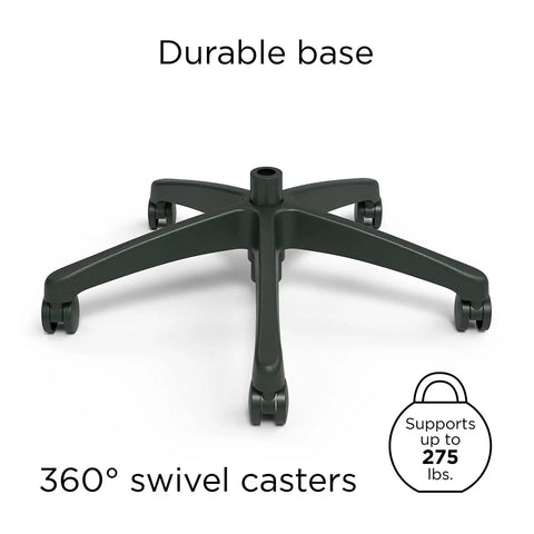 Ergonomic Mesh Task Chair With Lumbar Support And Adjustable Height For All Day Comfort, base with swivel casters