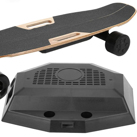 Beefy Electric Skateboard Controller Box For DIY Builds, Durable Plastic Enclosure, shown below an electric skateboard