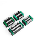High Precision HGH15CA Linear Guide Rail Kit With HGW15CC Carriage Slide Block For Smooth CNC Router Motion And Low Friction Assembly Project That Rock four green linear guide blocks