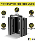 Beefy Heavy Duty Bolt On E Track Connector Set Pack Of 10 For Trucks Vans And Enclosed Trailers with arrows and icons