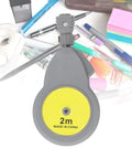 Heavy Duty Rotating Beam Compass With Retractable Tape Measure And Fifty Pencil Refills For No Sweat Pro Shop Layouts And Dead Nuts Dual Scale Accuracy showing yellow tape measure with a grey casing.