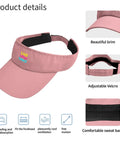 Cooling Fashion Cap For Men Dope Pink Athletic Visor Hat with adjustable Velcro and comfortable sweat band