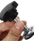 Star Handle Pressure Plate Adjustment Screws With Washers And Nuts, M8 Threaded Clamping Knobs, close-up in hand
