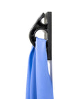 Stellar Resistance Band Wall Anchor Kit For Home Gym And Physical Therapy Badass Steel Loop Hook holding a blue resistance band.