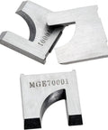 Rock Solid 1-5/8 Inch Quarter Round Molding Knife Kit three piece heavy duty premium powdered metal detail cutters from various angles.