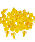 Built Dang Tough Nylon Door Trim Panel Push Retainer Fastener Clips For Jeep Grand Cherokee 50 Pack, yellow nylon clips, 22mm size.