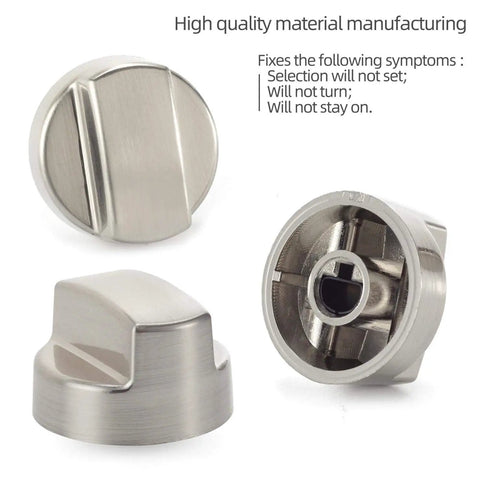 Wolf Hood Knob Replacement 811195 Fits 56 Models For Sub Zero Wolf Pro Ventilation Hoods 805328 KIP5D44 5D44 B002MFNQ34 Two Pack Durable Knob Replacement, showing front and back angles