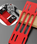 Heavy Duty Adjustable Circular Saw Guide Base Plate Aluminum Universal Rail For Electric Power Saws on wood with clamps.