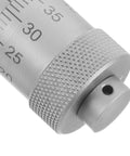 Scratch Resistant Micrometer Head Stainless Steel With Modular Interfaces For Industrial Metrology Tools Machinist Grade For Bore Hole And Thread Measurements Manual Slide Operation Repeatable Performance In High Volume Machining, close-up of knurled stainless steel head