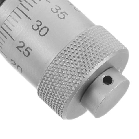 Scratch Resistant Micrometer Head Stainless Steel With Modular Interfaces For Industrial Metrology Tools Machinist Grade For Bore Hole And Thread Measurements Manual Slide Operation Repeatable Performance In High Volume Machining, close-up of knurled stainless steel head