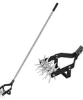 Garden Rotary Cultivator With 67 Inch Adjustable Handle And Durable Star Tines A 2 In 1 Weeding And Tilling Hand Tiller with aluminum frame.