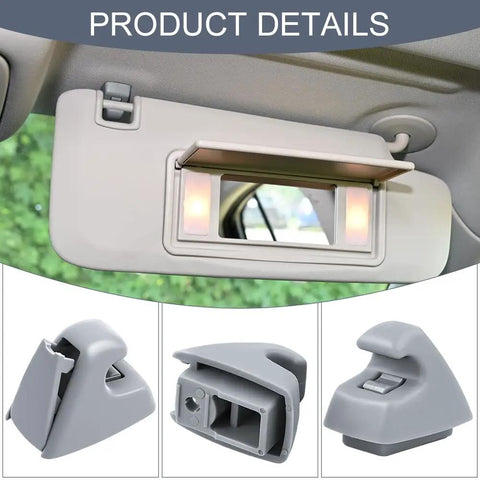 2 Pack Car Sun Visor Clips Replacement Bracket Visor Hook Clips For Cruze 2011 2016 And Verano 2012 2017 Grey ABS Plastic