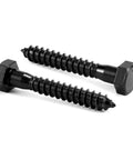 Durable One Quarter Inch By Two Inch Lag Screws Set Twenty Pieces Hex Head Wood Bolts Black Oxide Made From 304 Stainless Steel Eighteen Eight Grade