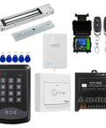 Door Access Control System With RFID Keypad And Remote Pro Grade 600Lb Magnetic Door Lock Kit With Exit Button And Doorbell Chime
