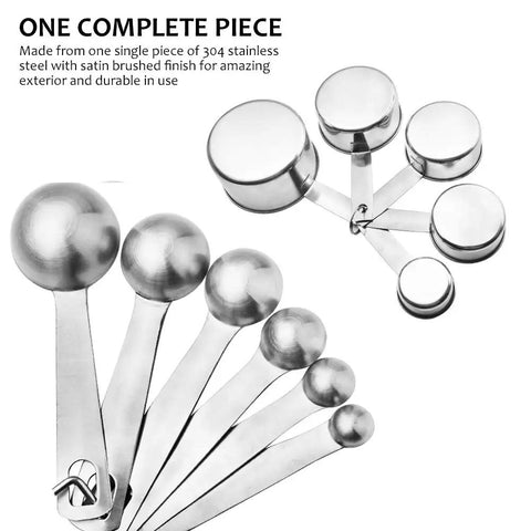 11 Piece Stainless Steel Measuring Spoons And Cups Set With Engraved Metric And Imperial Markings And Stackable Design For Everyday Cooking Baking Dry And Liquid Ingredients Great Gift, 304 stainless steel set