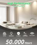 High performance interior setting showcasing zouzai 3 Inch LED Recessed Lights Anti-Glare, 5CCT, Dimmable, White 4 Pack.