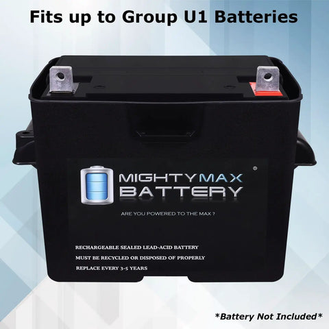 Built Like A Tank Group U1 Battery Box With High Flow Vents And Beefed Up Carry Bars For Lockdown Storage On John Deere Utility Xuv MGator Daily Drivers Lawn Tractors - Black battery box fitting Group U1 batteries