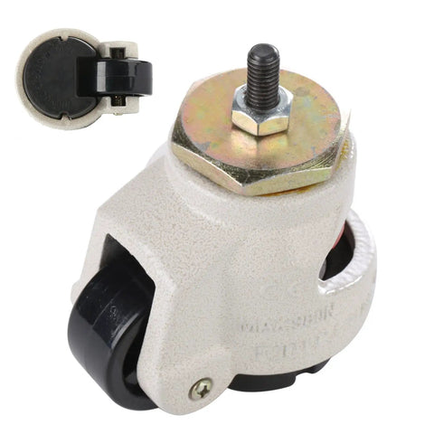 Heavy Hauling M8 Leveling Caster Wheels With Quick Set Adjustable Stem For Rock Solid Industrial Gear And Furniture Smooth As Butter Glide Design That Locks Firm And Runs Quiet On Any Mobile Workbench Setup