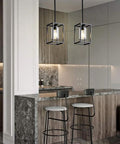 One Light Foyer Chandelier Black Farmhouse Style Hanging Ceiling Light For Entryway And Dining Room With Glass Shade Adjustable Easy Install