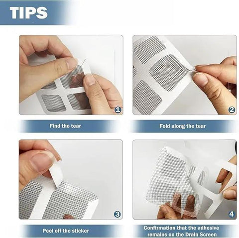 Disposable Shower Drain Hair Catcher Mesh Stickers 10 Pack 4 Inch Peel And Stick Filters For Bathroom Tubs To Trap Pet Fur And Protect Plumbing Pipes Fast