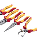Beefed Up Insulated Industrial Pliers And Drivers Kit In Roll Out Pouch With Long Nose Pliers, Pro Grade Combo Pliers, Diagonal Cutters