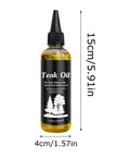 Premium 100ml Teak Oil For Wood Furniture And Hardwood Floor Restoration No Nonsense Wood Conditioner in a 100ml bottle.