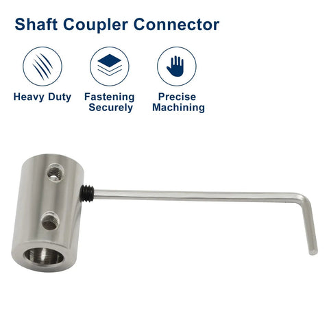 Rock Solid Steel 5mm To 8mm Bore Rigid Shaft Coupler Includes M4 Socket Screws And L Hex Wrench For Cnc Builds Built Tough Zero Shake Components, with hex wrench.