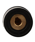 Close-up of TIG Welding Torch Cable Adapter 10-25 To 35-50 Connector for WP-17V WP-26V showing threaded brass interior