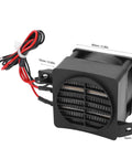 Top Shelf 220 Volt 300 Watt Electric Ceramic Ptc Air Heater With Built In Fan And Smart Thermostatic Control, showing ceramic heating element and wiring.