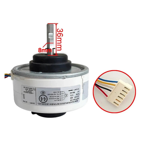 DC Brushless Fan Motor Replacement For Inverter Air Conditioner Indoor Unit ZKFP-30-8-125 with wiring detail
