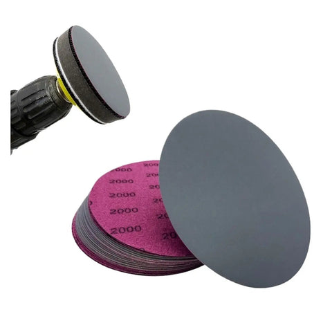 20 Pieces Of 75mm Wet Dry Hook And Loop Sanding Discs Made With Silicon Carbide For Multi-Purpose Polishing Work In Various Grit Grades