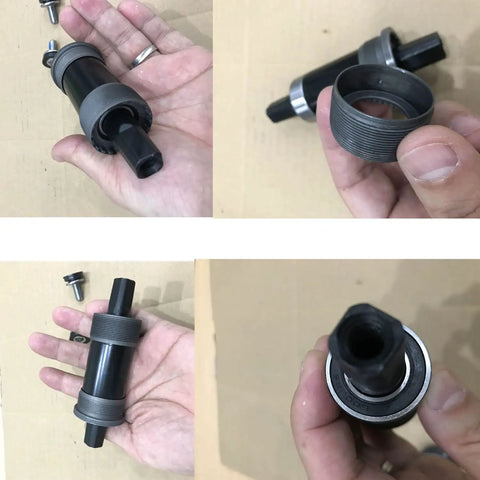 Square Taper Bottom Bracket Set For Mountain And Road Bikes, Pro Grade Aluminum Sealed Bearing BB With Boron Spindle held