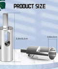 9 Gauge Drill Chuck Twist Ties Tool dimensions, 3.3in and 0.8in, silver metal, for Chain Link Fences and Loop Fences.