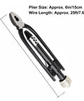 Safety Wire Pliers 8.3 Inch 3 In 1 Tool With 25ft Wire High Carbon Steel Twisting Pliers For Aircraft Auto Industrial Use