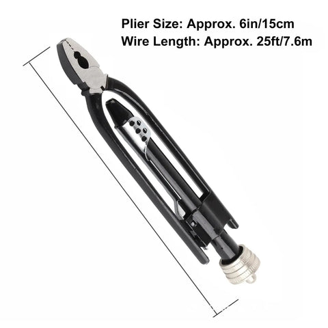 Safety Wire Pliers 8.3 Inch 3 In 1 Tool With 25ft Wire High Carbon Steel Twisting Pliers For Aircraft Auto Industrial Use