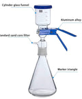 Lab Vacuum Filtration Device With Sand Core Funnel Filtering Kit, Oil Free Diaphragm Vacuum Pump And Safety Buffer Bottle