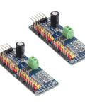 Two Pack PCA9685 16-Channel 12-Bit PWM Servo Driver I2C Module For Arduino Robots, Easy Hookup, 5 To 10V DC Power Supply