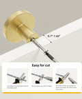 Gold Cabinet Knobs Brushed Brass Round Dresser Drawer Knobs For Closets And Doors with adjustable screws 0.7-1.65 inches