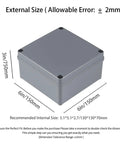 4 Pack Heavy Duty Abs Plastic Junction Boxes 6 In X 6 In X 3 In IP65 Waterproof Outdoor Electrical Conduit Enclosure showing dimensions and design