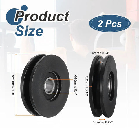 Premium Built Tough Nylon Bearing Gym Pulley Wheel Hella Durable Smooth Spin Cable Replacement Part With Rock Solid Core For Everyday Home Gym Workouts