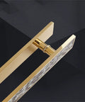 Close-up of Boss Ready Stainless Steel Aluminum Gold Shell Door Handle For Cabinets And Drawers showing modern design and gold finish